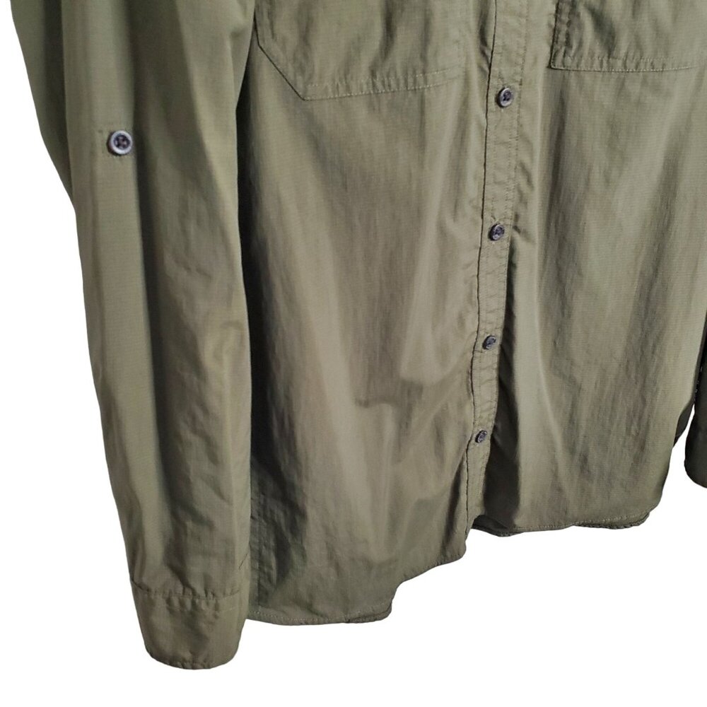 Eddie Bauer Womens Size XL Shirt Travex Button Roll Tab Shacket Vented Outdoorsy - Picture 7 of 13